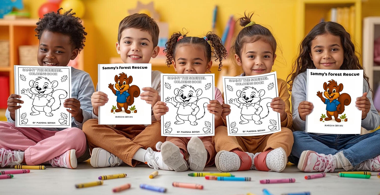 Sammy The Squirrel Coloring Book Sammy the Squirrel Coloring Book – forest animals and creative coloring pages for kids
